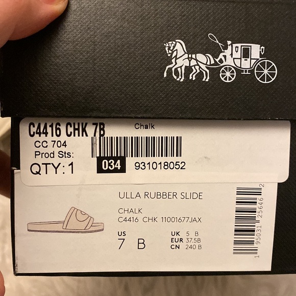 NIB Coach Ulla padded pool slide Sz 7 - Picture 9 of 9